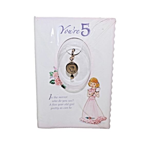 Growing Up Girls - “You’re 5” Birthday Charms Mirror NWT - Picture 1 of 3
